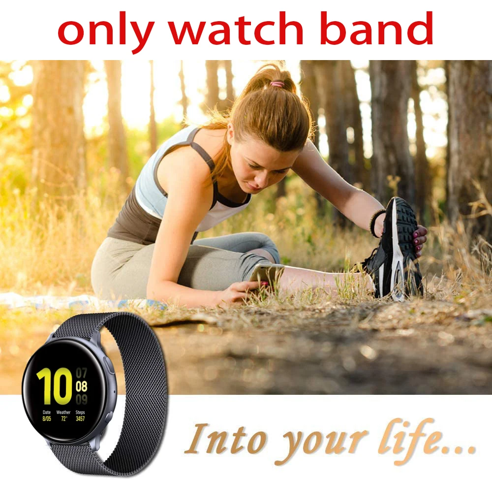 Магнитный ремешок для Amazfit GTS/2/2e/3/GTS2 Mini/GTR 42 мм/47 мм/GTR2/3/Pro stratos металлический
