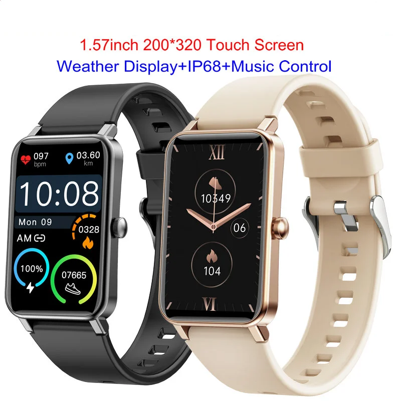 

Fitness Bracelet Sports Smart Watch Women IP68 Waterproof Fitness Tracker Blood Oxygen BT Music Bracelet Smartwatch Men Ladies