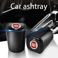 high end car ashtray led ligh alloy ash tray portable ashtray for fiat abarth aegea 500c panda uno palio tipo doblo emblem auto