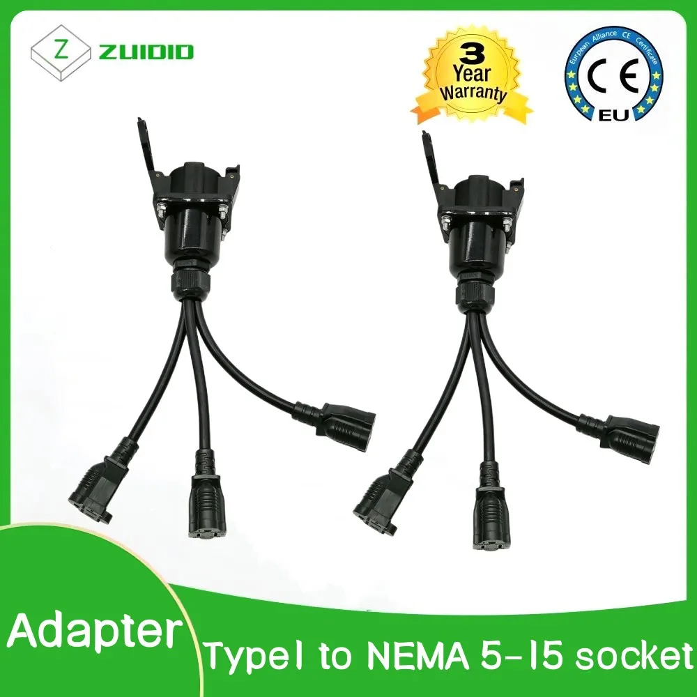 

J1772 тип 1 к NEMA 5-15 разъем 3 EV зарядное устройство адаптер для электровелосипеда