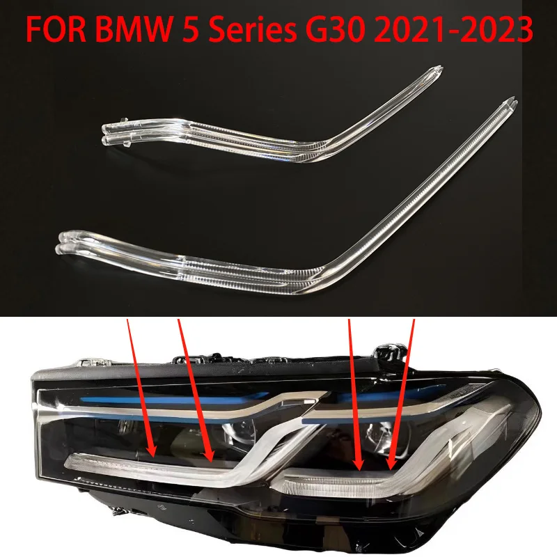 

Для BMW 5 Series G30 2021-2023 DRL Передняя фара светильник Guide Plate дневные ходовые ранцы для автомобиля строка