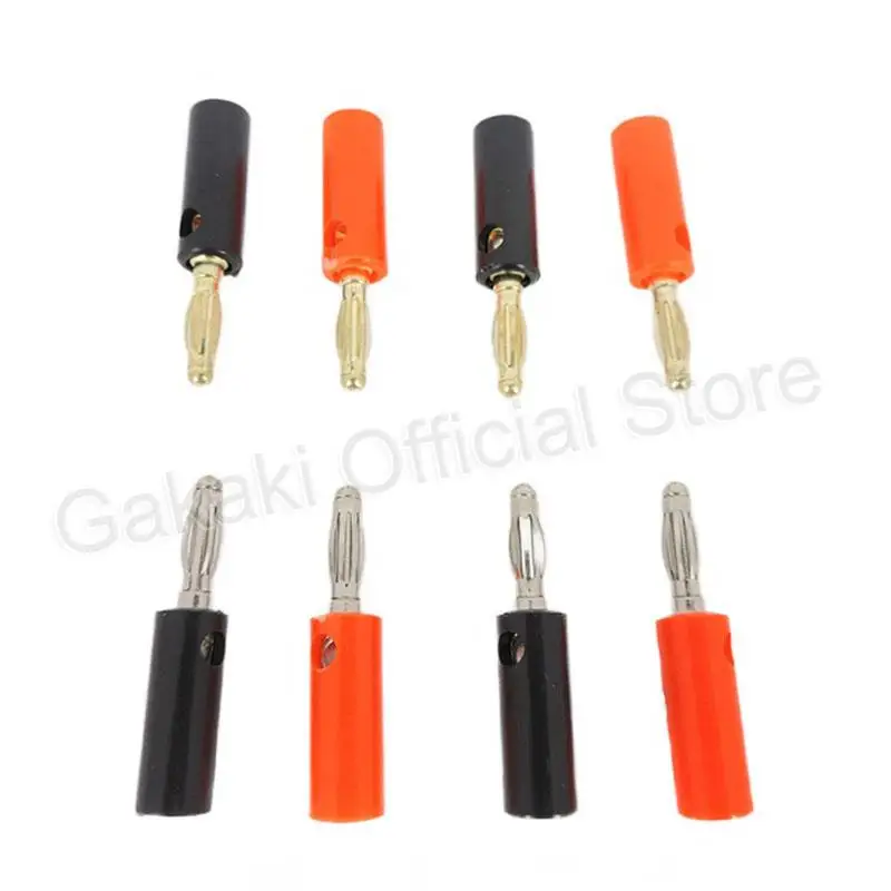 5 красных + черных 4 мм вилка-банан золотая пластина разъемы аудио динамик винт