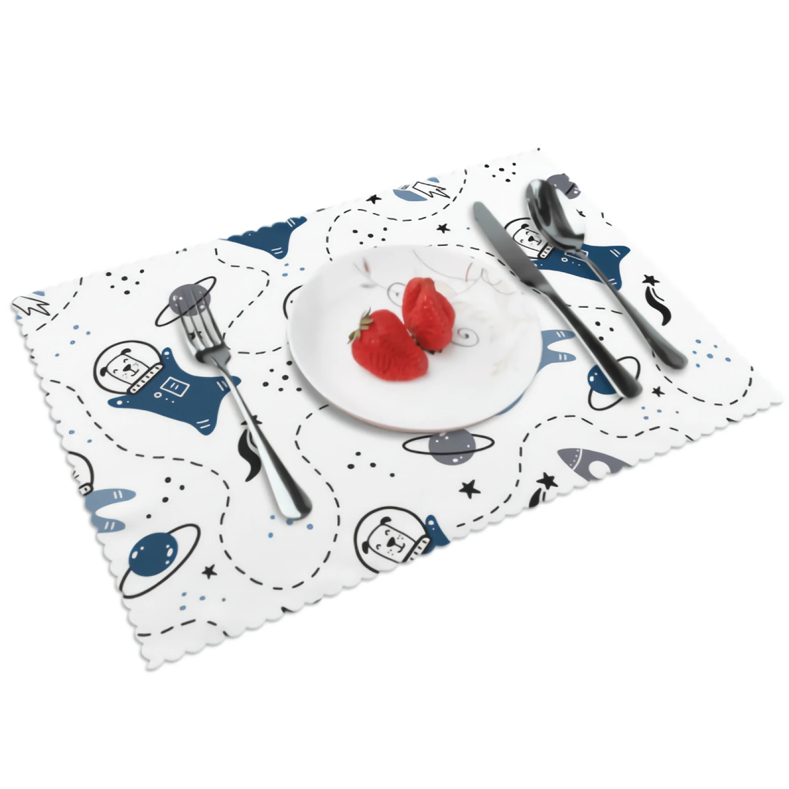 

Galaxy Cat Placemats for Dining Table 12 x 18 inches Heat Resistant Table Placemats Set of 4 for Kitchen Dining Table