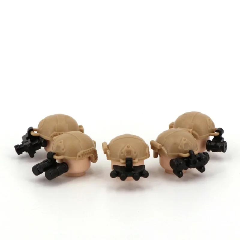 

Modern military accessories helmet DIY military weapons accessories brinquedos figures Building Block Brick original Mini toys