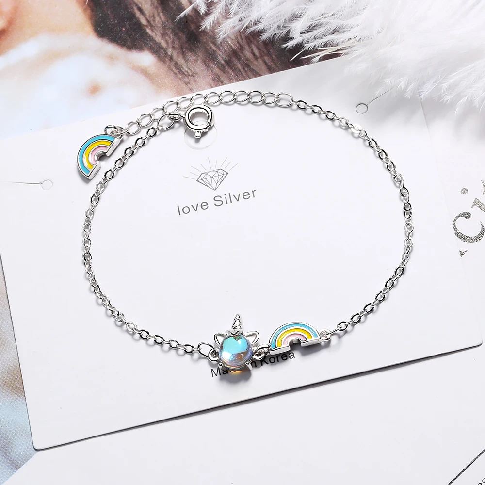 Браслеты и браслет из стерлингового серебра 925 пробы с опалом радужным