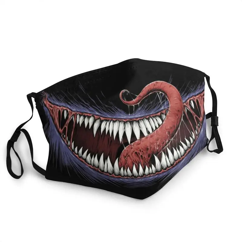 

Alien Symbiote Venom Superhero Mask Halloween Monster Cosplay Mouth Face Mask Anti Haze Dust Protection Respirator Mouth-Muffle