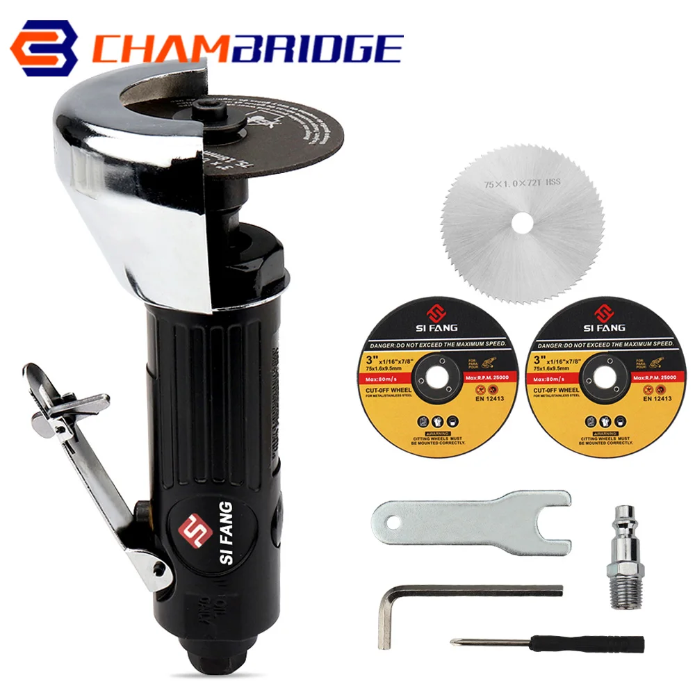 New 3inch Pneumatic Metal Cutting Machine Set Air Tool Cutter Cut Off Wheel Saw Blade Cutter Rotating Pneumatic Tool Accessories