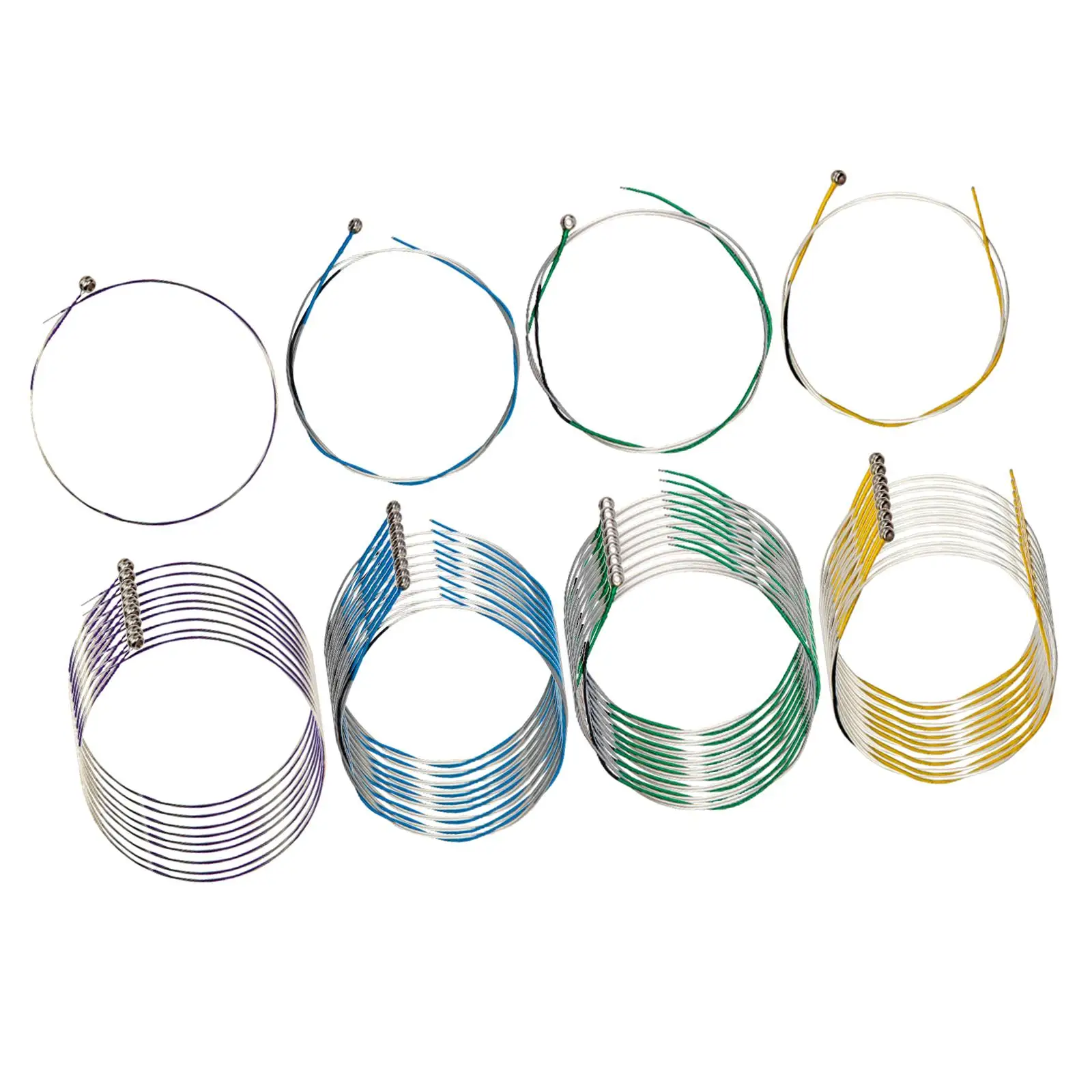 

40x Full Set Violin Wire Strings Replaces Fittings Accessories Set 3/4 4/4 Violin Strings for Beginners Enthusiasts