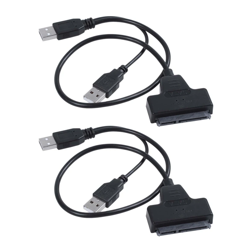 

2 шт., Кабель-адаптер USB 2,5 к SATA, 48 см, для 2,5-дюймового внешнего SSD HDD