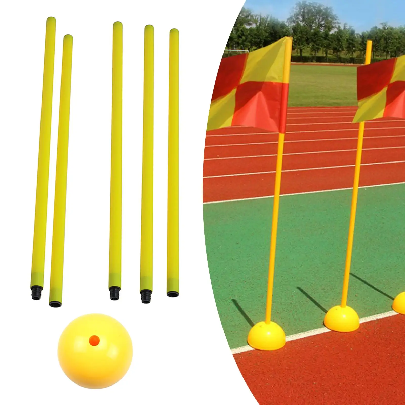 

Training Marker Football Sign Pole 50cm/Per PVC for Fitness Training Sports Training Equipment Sign Obstacle Marker Rod