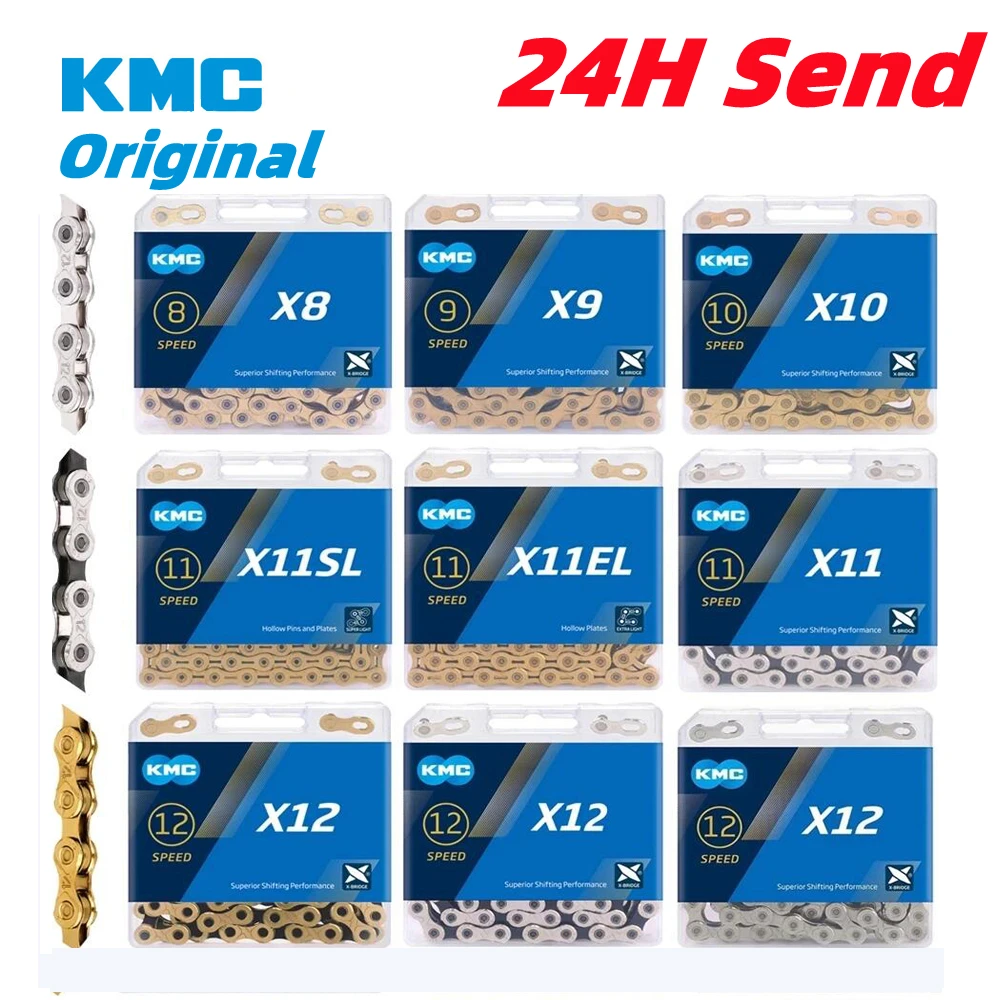 

Original KMC MTB/Road Bike Chain 6/7/8/9/10/11/12 Speed Z6 X9 X10 X11 X12 Bicycle Chains Bike Accessoriess For Shimano SRAM HOT