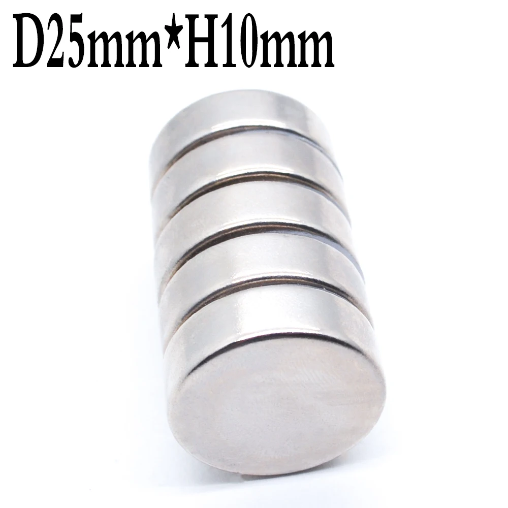 

5 шт., неодимовые магниты, диаметр 25x10 мм