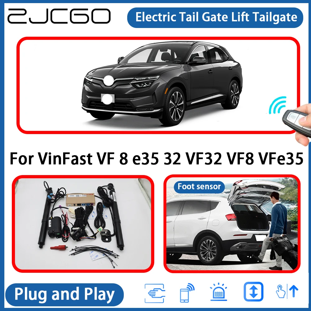 Фото Для VinFast VF 8 e35 32 VF32 VF8 VFe35 Автоматическая задняя дверь с электроприводом, задняя дверь, электрическая система помощи при подъема задних ворот №1