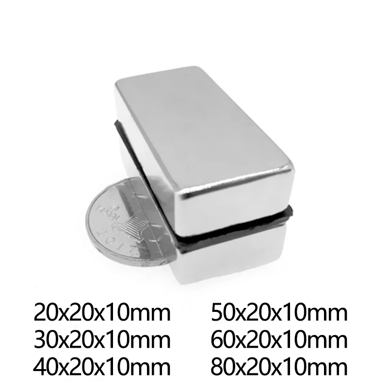 

Квадратные магниты 40x20x10 мм