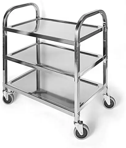 

Тележка из нержавеющей стали, 3 уровня, L37.4 x W19.68 x H37.4 дюйма