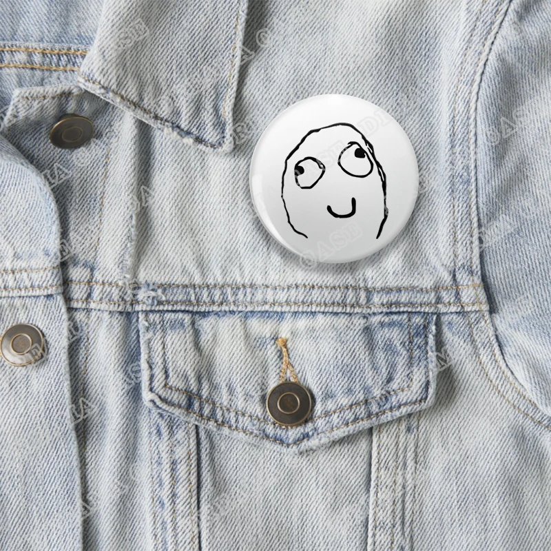 Забавные значки-мемы TrollFace для аксессуаров NoMeGusta Rage Face ForeverAlone, брошь на пуговицах, круглые булавки, подарки для фанатов, геймеров, друзей (art.: 3920cd90cebea) - 3920cd90cebea