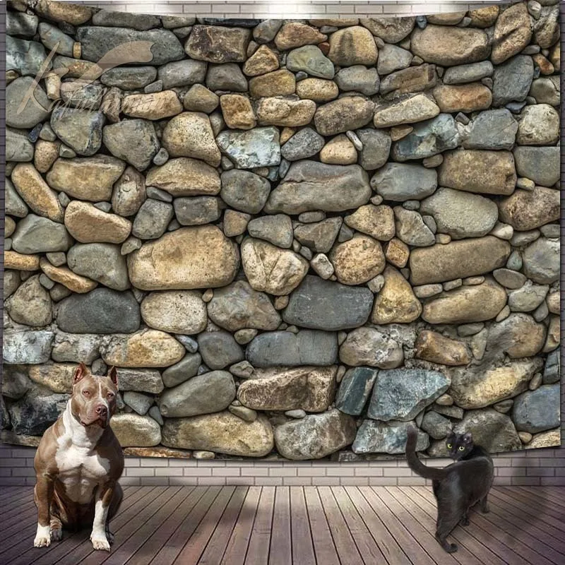 Гобелен настенный из полиэстера с желтым камнем