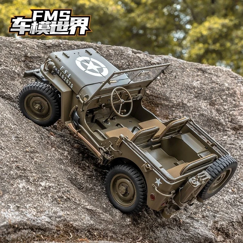1:12 Rc Fms Mb Willys Jeep Off Road Vehicle 82 Ковш-грузовик 1941 для Elcectric Model 4wd Rtr Гусеничный