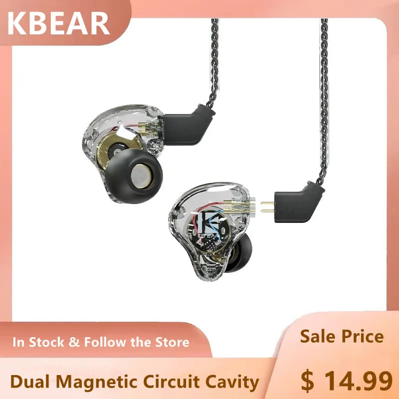 

KBEAR KS1 Dual Magnetic Circuit Dynamic Wired Earphone Headphones In Ear Monitor Music Sport Earbuds Headset kbear ks1 ks2 IEMs