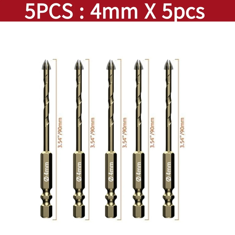 

Многофункциональный Набор Сверл 7/5 Шт. Для Керамики, Стекла, Бетона, Мрамора, Дерева, Стали, Высокоскоростная Сталь, 3-12 Мм