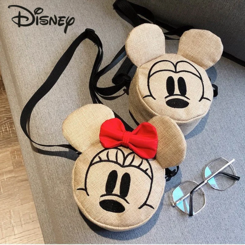 Disney Mickey Children's Crossbody Bag High Quality Fashion Boys' Shoulder Bag Multifunctional Storage Girls' Leisure Bag