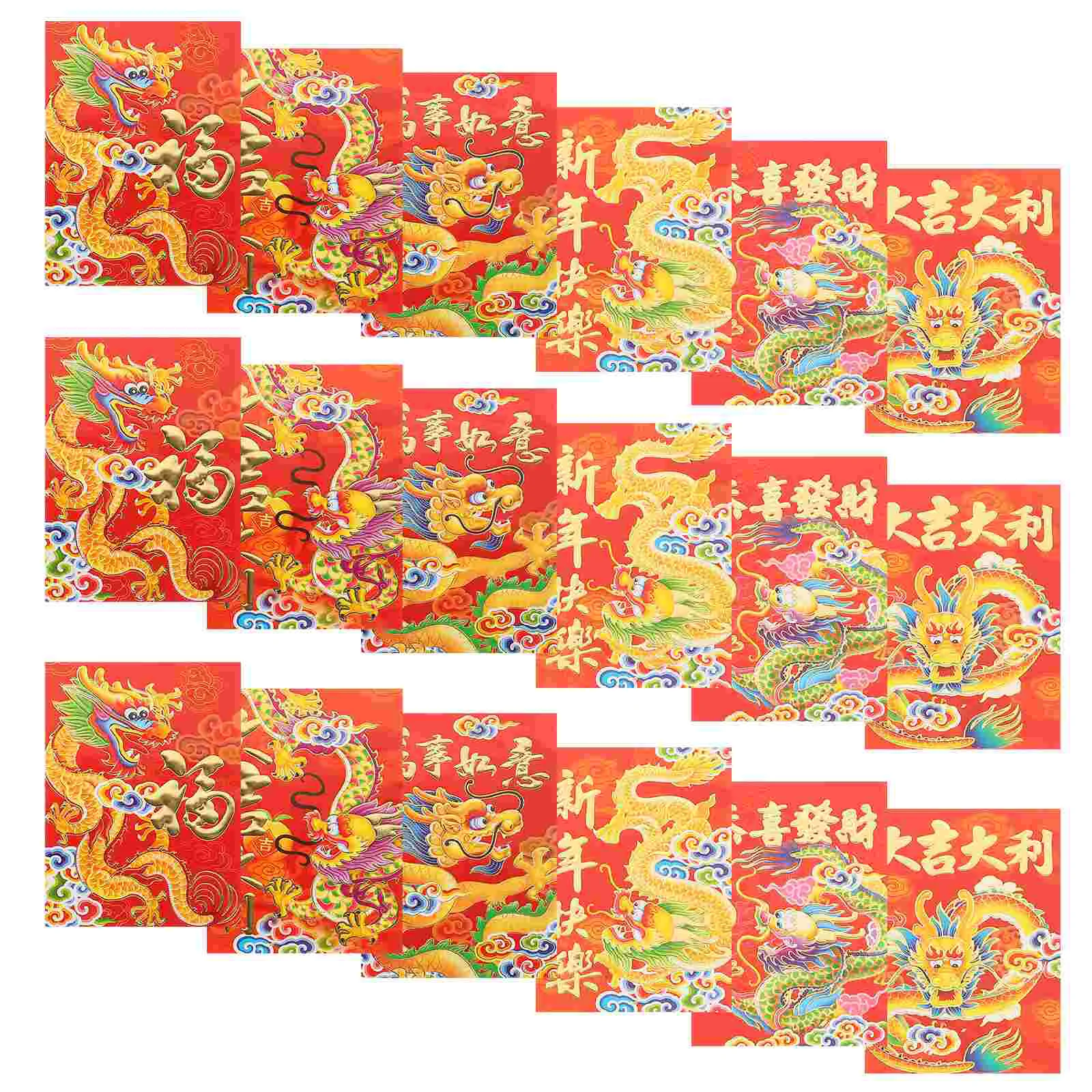 

30 Pcs Money Packet Wallet Storage Decorative Red Chinese New Year Envelopes Short Paper