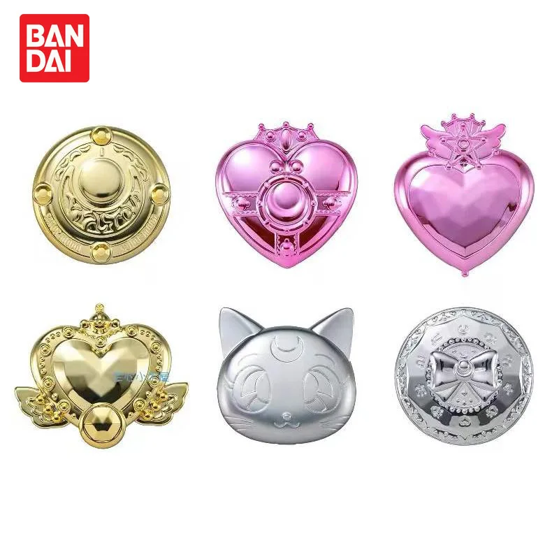 

Bandai Sailor Moon Transformer Luna Cosmetic Bag Glossy Mirror Gacha Vol.2 Saturn Pluto Anime Action Figures Collectible Model