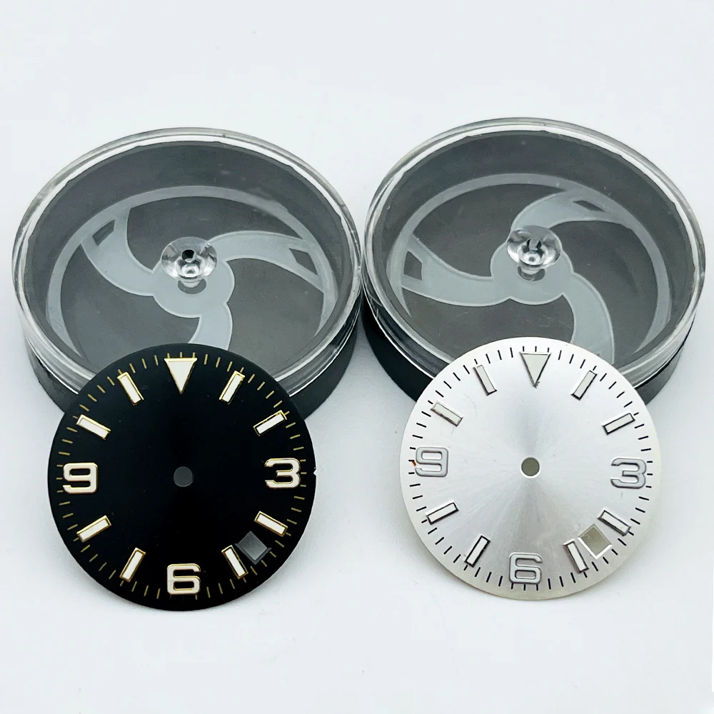 Циферблат NH35 28 5 мм зеленый светящийся циферблат подходит для SKX007 SPRD 6105 корпус