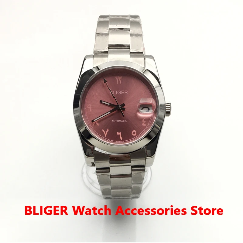 

Bliger 36mm/39mm Mechanical Watch for NH35 MIYOTA 8215 PT5000 Automatic Men's Watch Oyster Bracelet Luminous Luminous Dial