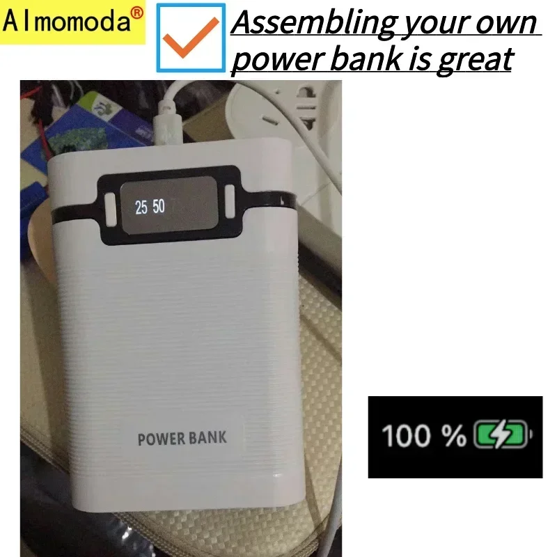 2 секции 4 корпус зарядного устройства 18650 комплект для мобильного блока питания