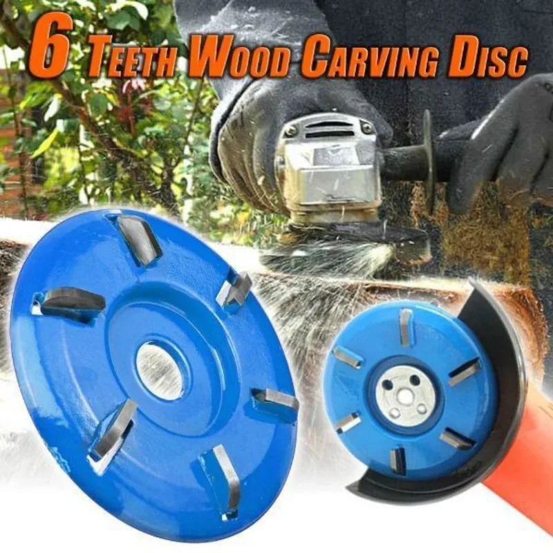 

6 Teeth Wood Carving Disc Tea-Tray Milling-Cutter Wood-Carving-Disc-Tool Digging Bore Turbo Angle-Grinder Tool Power Diameter