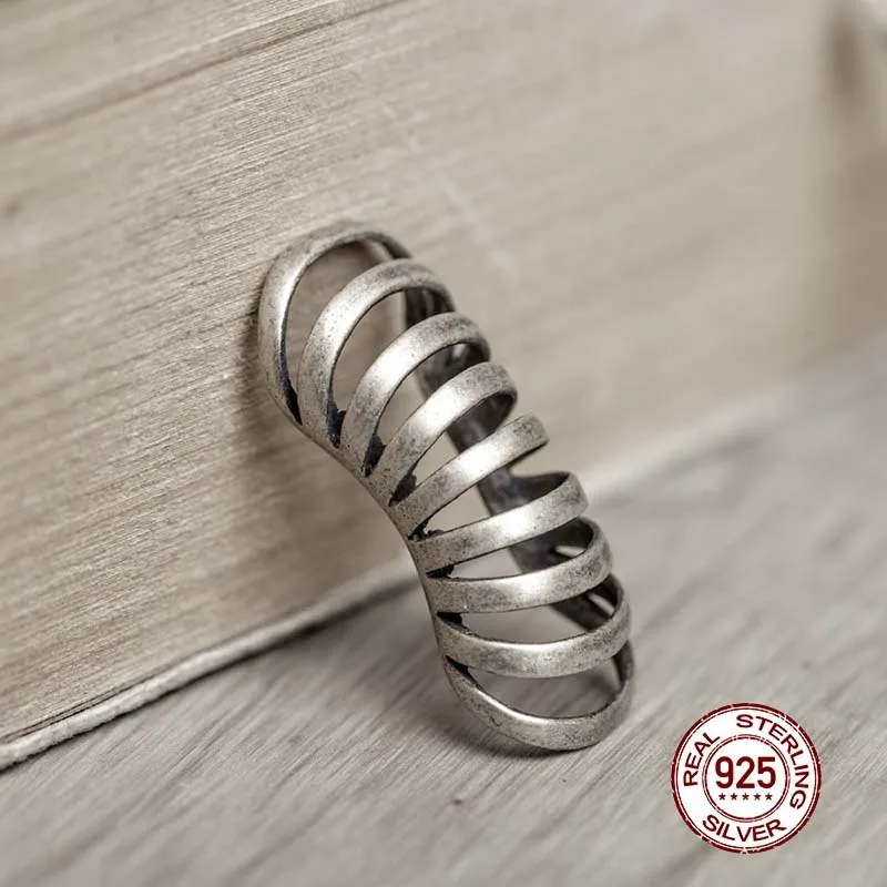 HelloLook Зажим для хрящевого хряща 925 Стерлинговое серебро Классический круглый уличный хип-хоп рок Не проколотые серьги Ювелирные изделия.