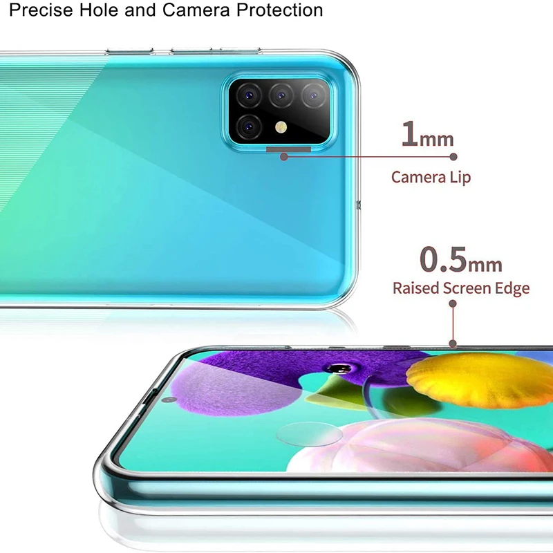 Ультратонкий Прозрачный чехол для телефона Samsung Galaxy S20 S21 Pro 5G S7 S8 S9 S10 FE Plus Note 8 9 10 20