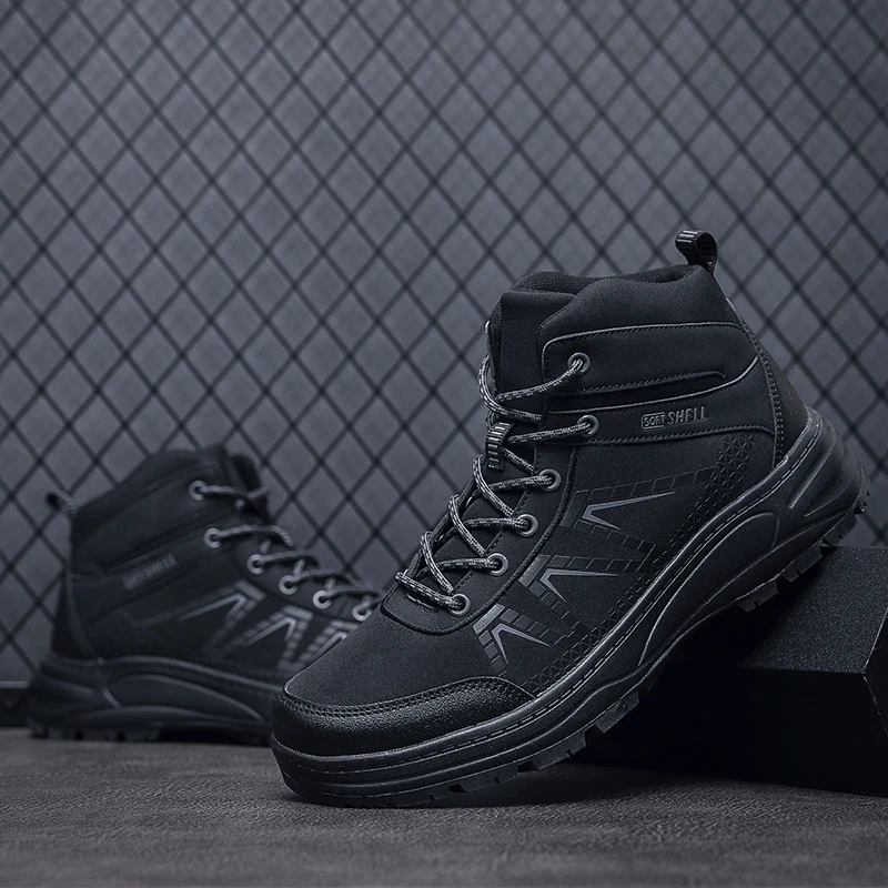 R.XJIAN Men's Outdoor Walking Sports Leisure Breathable Comfortable Wear Resistant Anti Slip Mountaineering Motorcycle Boots