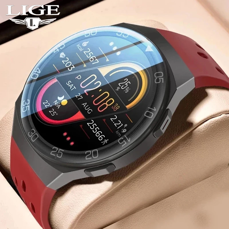 

LIGE New 1.28-inch Full Color Touch Screen Sport Smartwatch Men Women Fitness Tracker Waterproof Smart Watch For Huawei Xiaomi