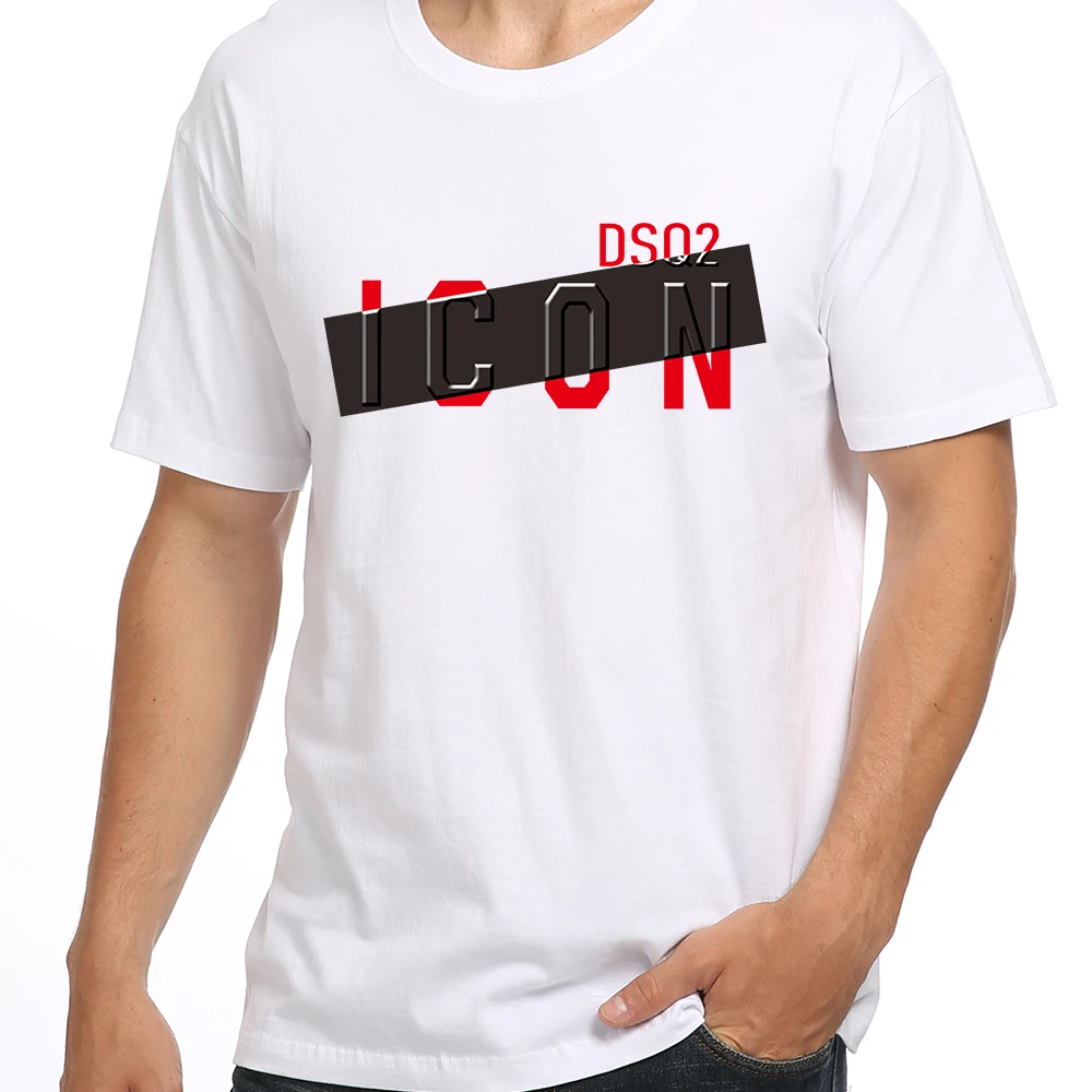 

ICON DSQICON2 New Cotton T-Shirts Fashion Casual Short Sleeve DSQ2 High Quality Classical Tops Street Hip Hop Pure T-shirt