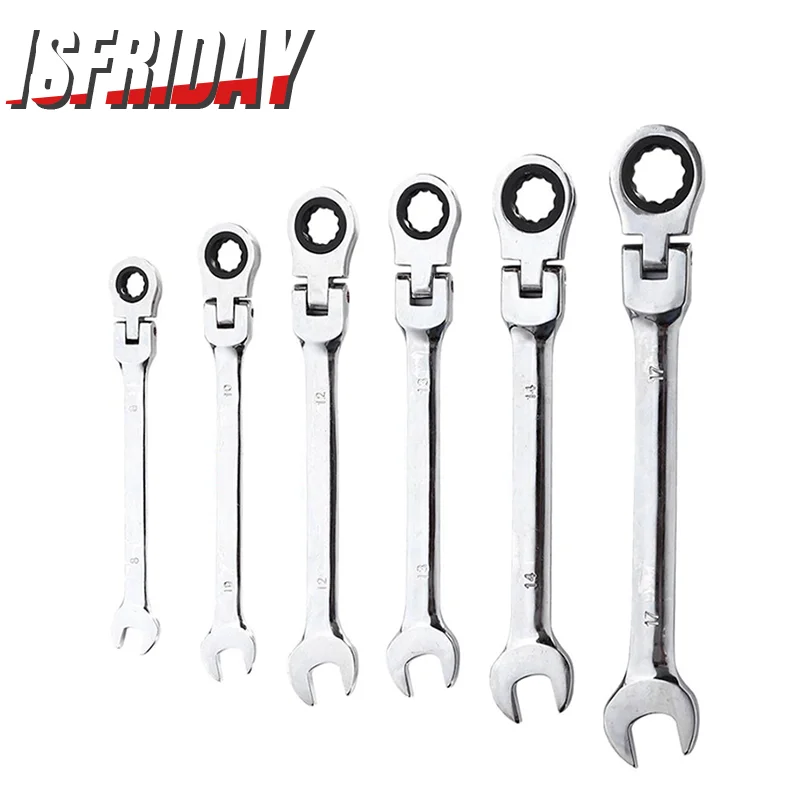 

Combination Ratchet Wrench, with Flexible Head, Dual-purpose Ratchet Tool, Ratchet Combination Set. Car Hand Tools