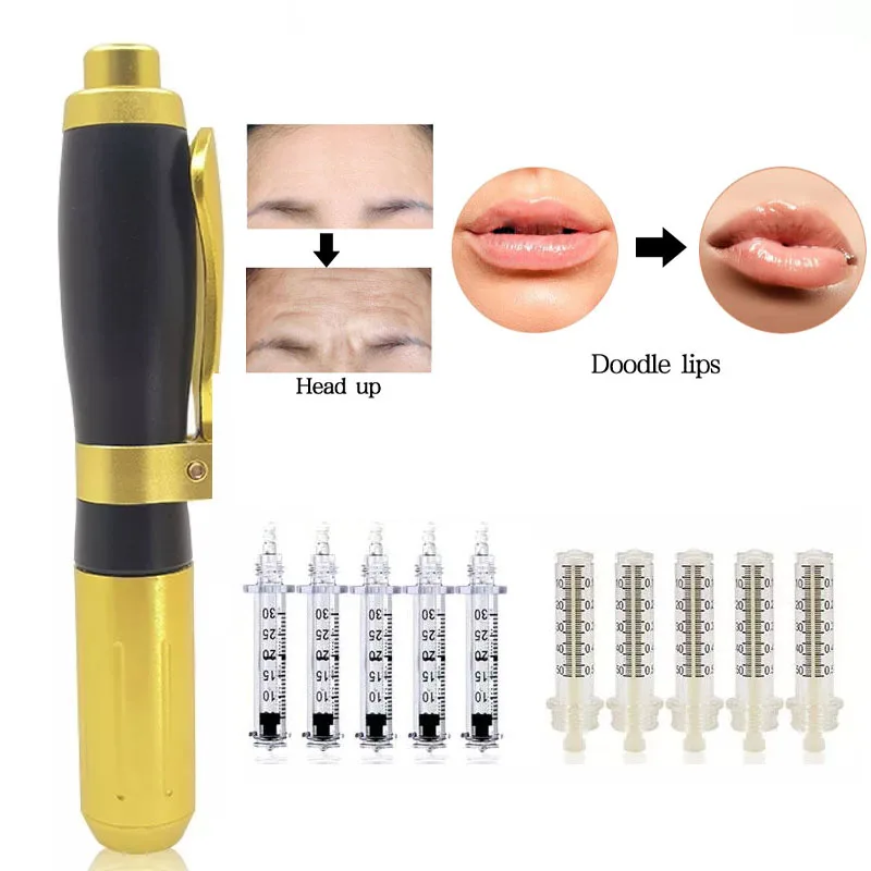 

2 в 1 гиалуроновая ручка для татуировок с месо-давлением, неинвазивный небулайзер, инструменты для ухода за кожей, головка 0,3 мл и 0,5 мл, Гиалуроновый пистолет