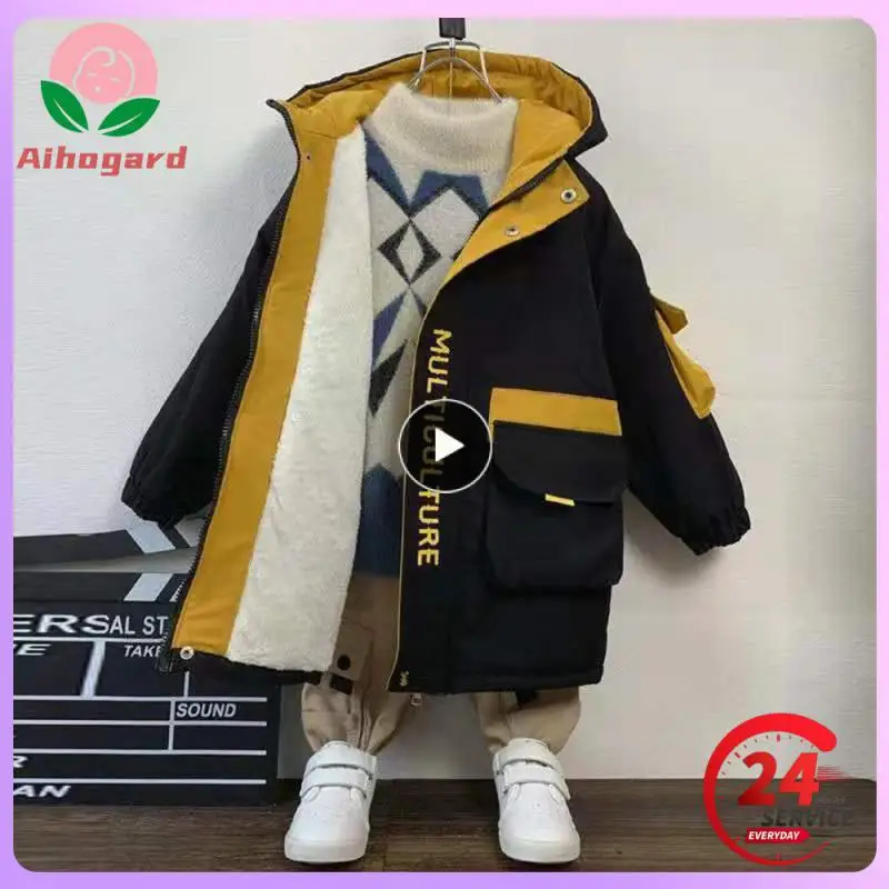 

Hooded Snowsuit Fleece Coat Warm Plush Plush Coat Medium To Large Childrens Cotton Coat Fleece Childrens Clothing