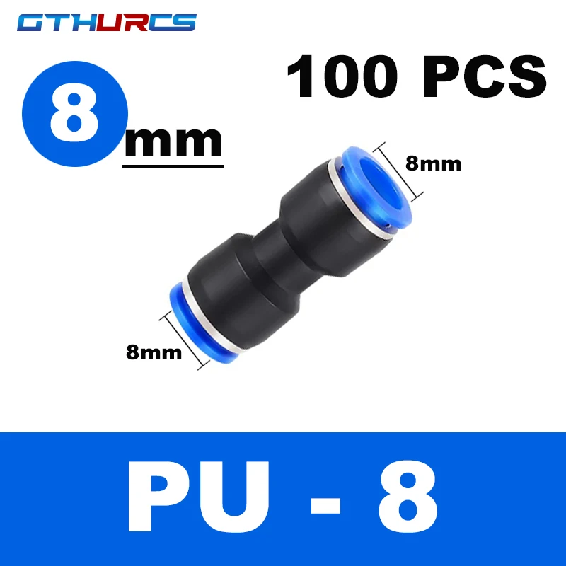 

100/50 шт. пневматический фитинг типа PU/PG воздушный шланг быстроразъемное соединение 4 мм 6 мм 8 мм 10 мм 12 мм 14 мм 16 мм 6-8 мм пневматические детали вставной