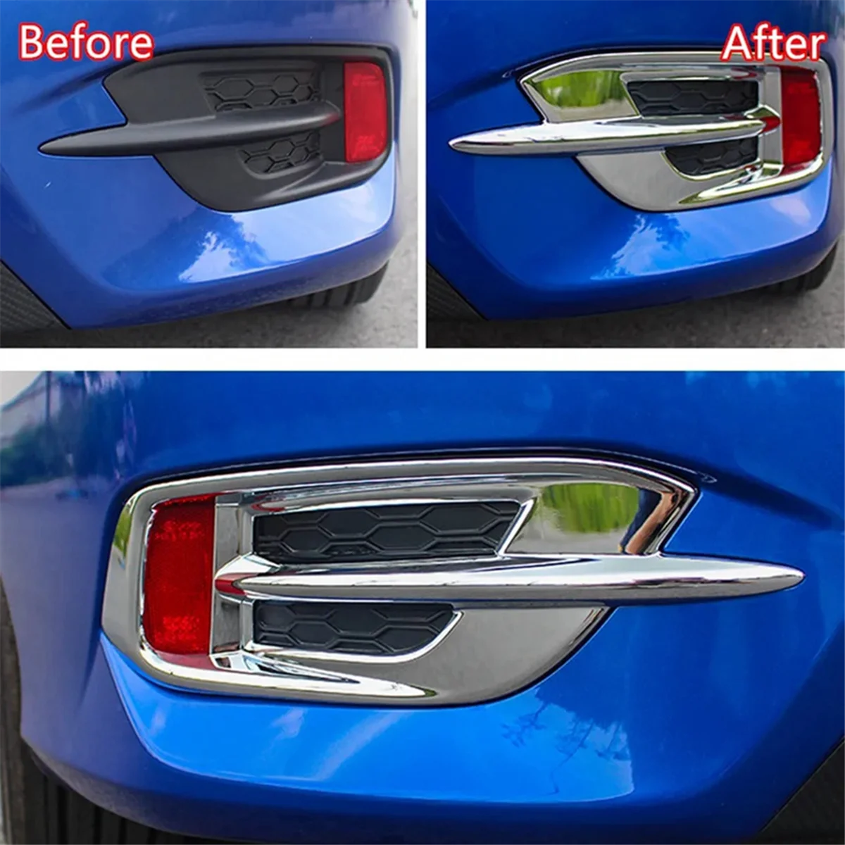 Хромированная накладка на заднюю противотуманную фару автомобиля для Honda Civic 10th