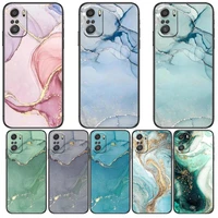 pink gold marble art phone case for xiaomi mi 11 lite pro ultra 10s 9 8 mix 4 fold 10t 5g black cover silicone back prett