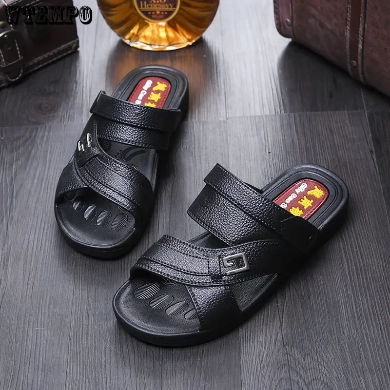 

Vietnamese Rubber Men's Sandals and Slippers Korean Non-slip Casual Shoes Summer Comfortable Men's Sandals
