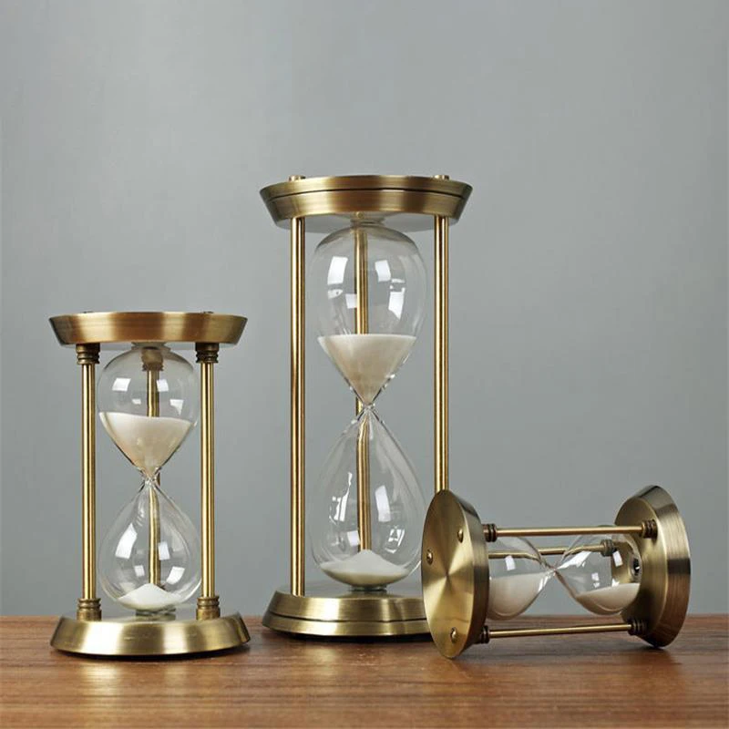 

Home Decoration Retro Creative Metal Hourglasses Living Room Desk Ornament
