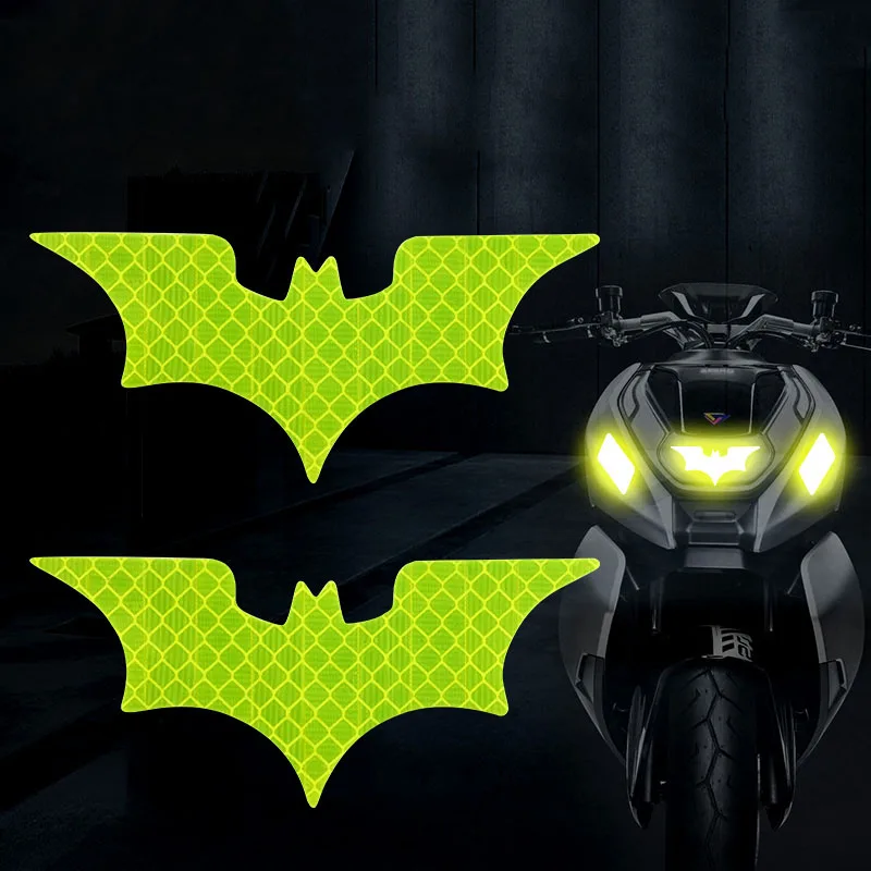 

3Pcs/ Set Bat Car Reflective Sticker Electric Vehicle Warning Stickers Safely Night Helmet Decorative Decals Accessoire Voiture