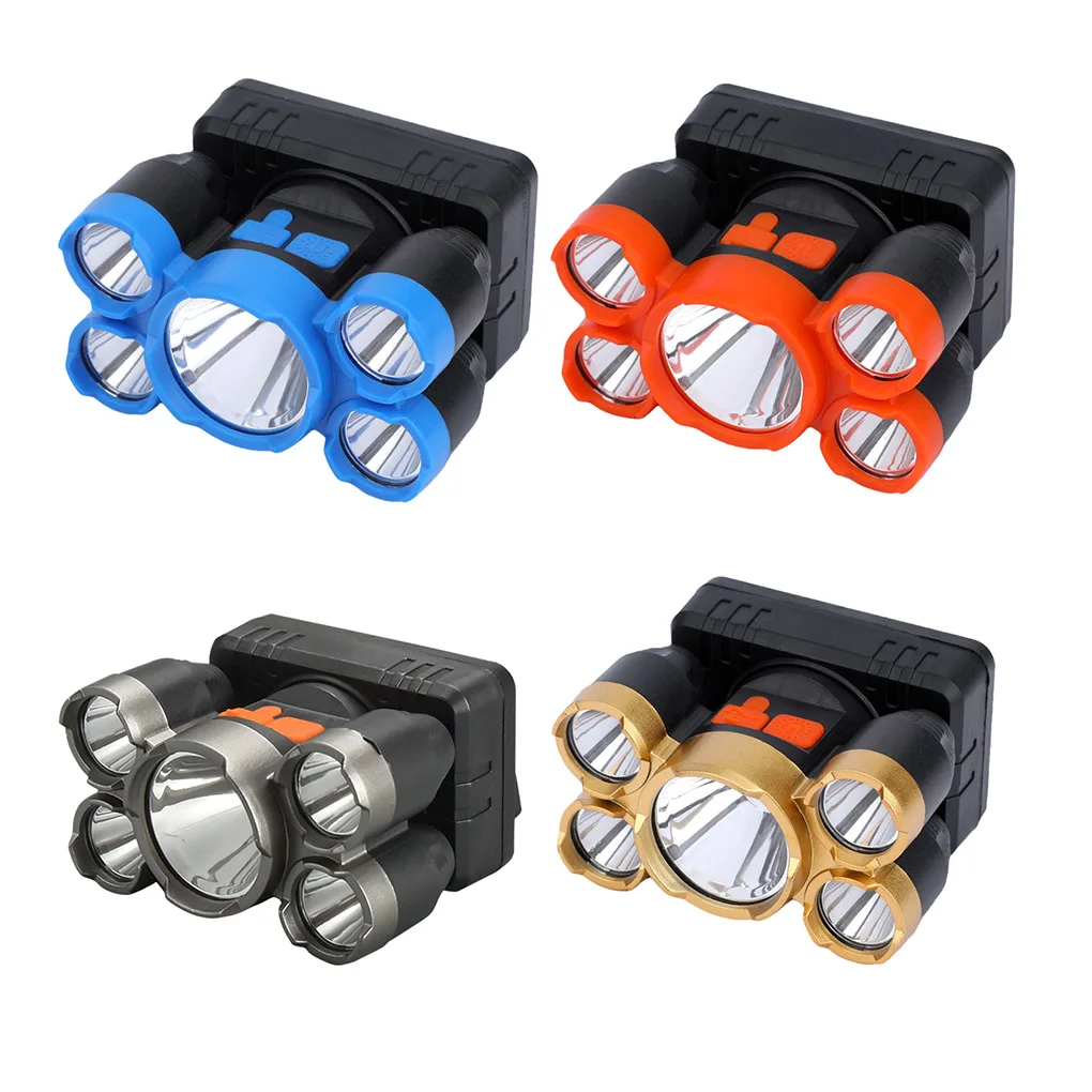 

Headlamp 4 Modes Dimmable Headlight Night Head Lamp Outdoor Light Lighting Tool for Hiking Fishing Adventure Orange