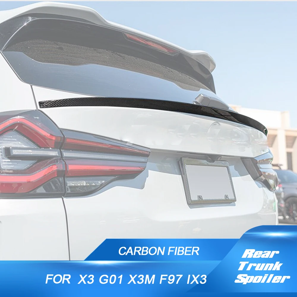 

Real Carbon Fiber Rear Trunk Spoiler Wing For BMW X3 X3M IX3 F97 2018-2022 Car Rear Tail Trunk Boot Lid Wing Spoiler
