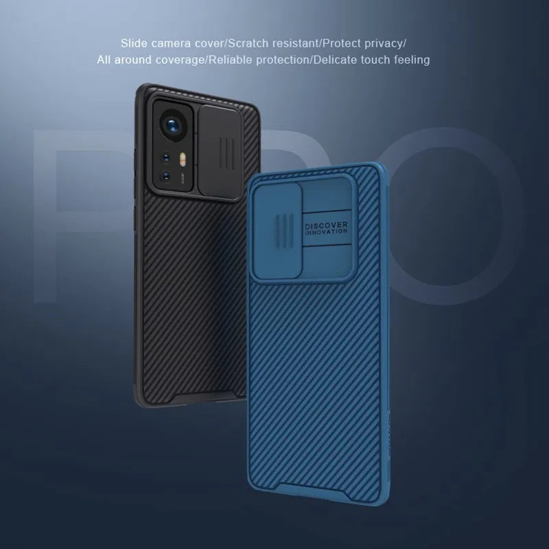 

for Xiaomi Mi 12 Case Cover NILLKIN Slide Protect Lens Camera Protection Hard Back Cover Case for Xiaomi 12 Pro Mi 12X