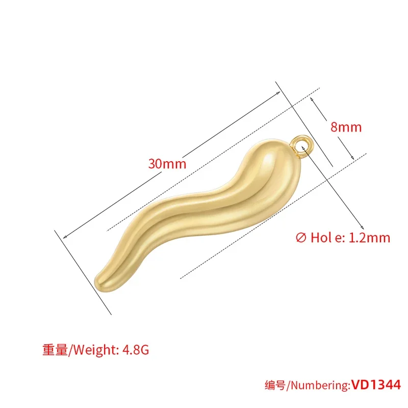 ZHUKOU 6x18 мм латунная Хрустальная подвеска в виде растения с перцем женское