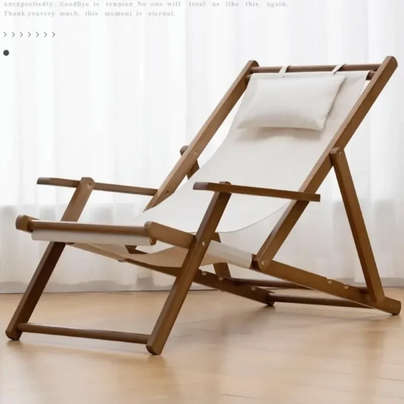 Klappbare tragbare Stühle Massivholz Lounge Stuhl Balkone Home Freizeit Открытый Leinwand Liegestühle Кемпинг